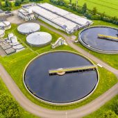 Water treatment plant for sewage waste water